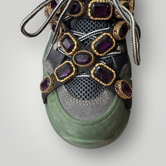 Gucci Flashtrek Leather & Mesh Sneaker men’s UK 8 - Picture 5 of 15